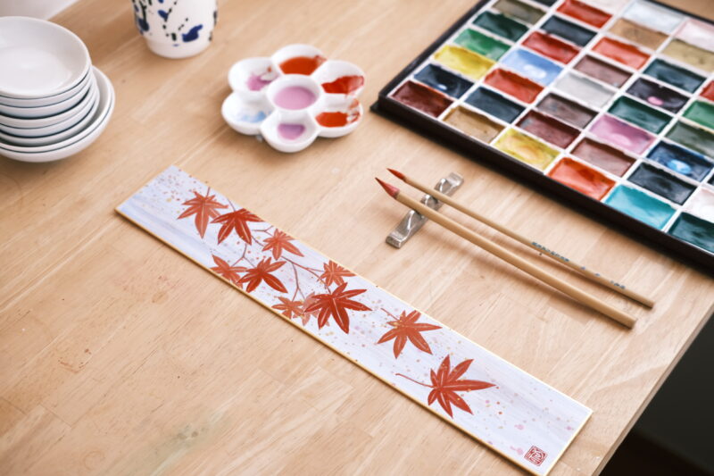 紅葉の短冊